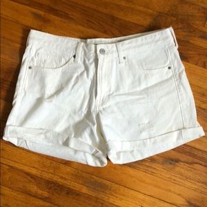 Lucky Brand Boyfriend white shorts